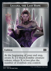 Liliana, the Last Hope Emblem // Spirit (002) Double-Sided Token [Double Masters 2022 Tokens] | Silver Goblin