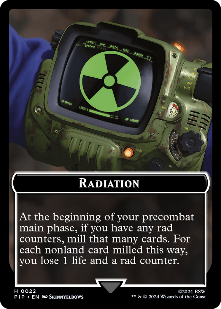 Radiation // Soldier (0004) Double-Sided Token [Fallout Tokens] | Silver Goblin