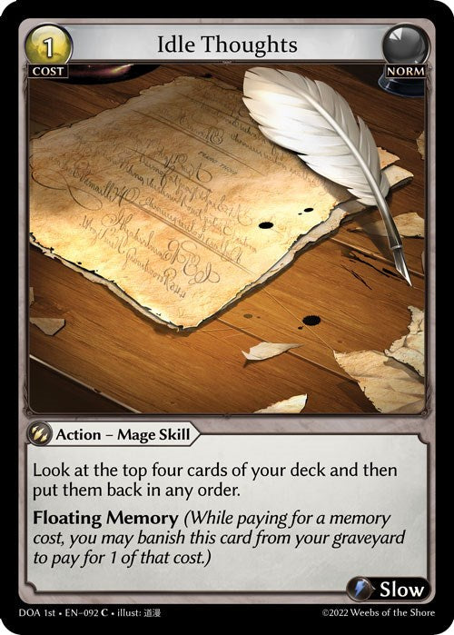 Idle Thoughts (092) [Dawn of Ashes: 1st Edition] Foil