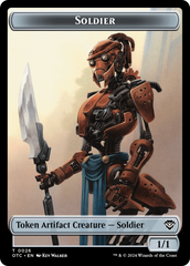 Drake // Soldier (0026) Double-Sided Token [Outlaws of Thunder Junction Commander Tokens] | Silver Goblin