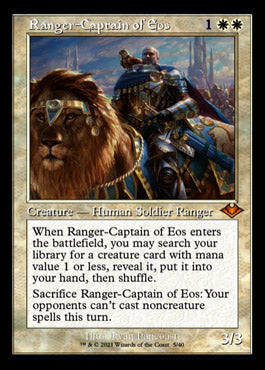 Ranger-Captain of Eos (Retro Foil Etched) [Modern Horizons] | Silver Goblin