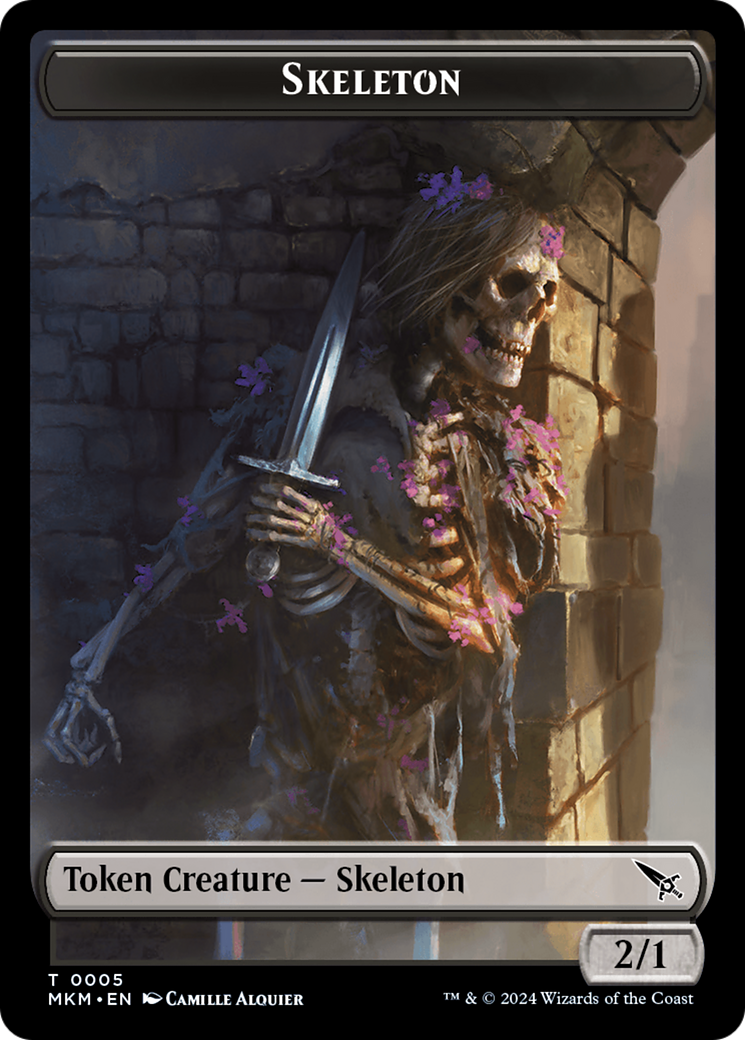 Skeleton Token [Murders at Karlov Manor Tokens] | Silver Goblin
