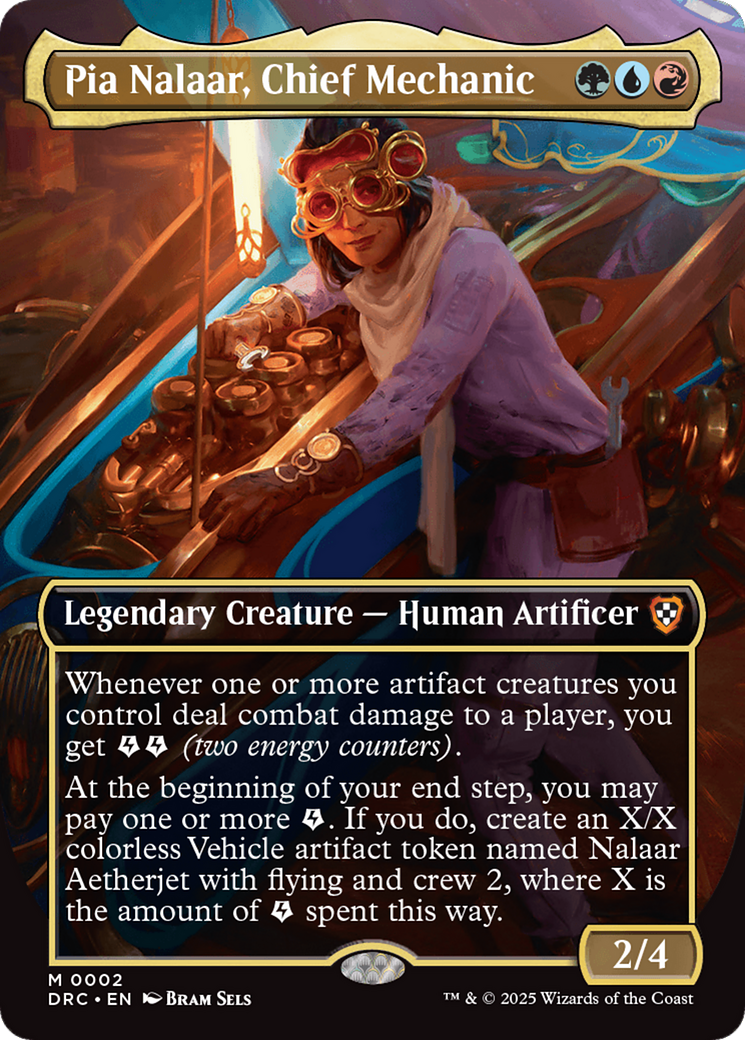 Pia Nalaar, Chief Mechanic (Borderless) Foil (002) - Commander: Aetherdrift
