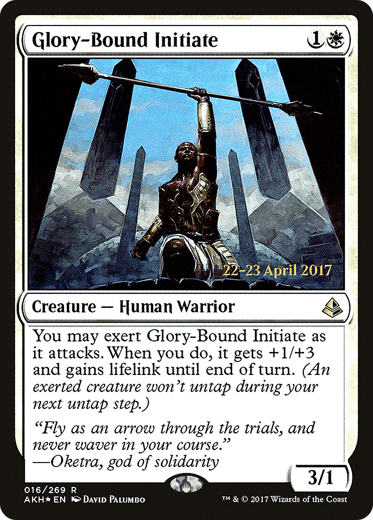 Glory-Bound Initiate [Amonkhet Prerelease Promos] | Silver Goblin