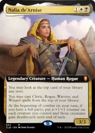 Nalia de'Arnise (Extended Art) [Commander Legends: Battle for Baldur's Gate] | Silver Goblin