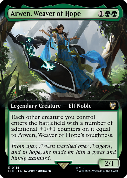 Arwen, Weaver of Hope (Extended Art) [The Lord of the Rings: Tales of Middle-Earth Commander] Foil