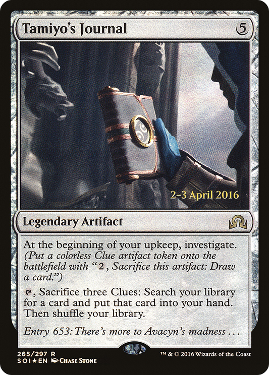 Tamiyo's Journal (Entry 653) [Shadows over Innistrad Promos]