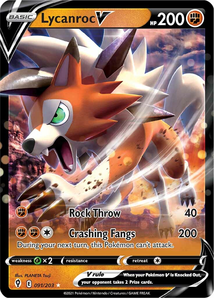 Lycanroc V (091/203) [Sword & Shield: Evolving Skies] | Silver Goblin