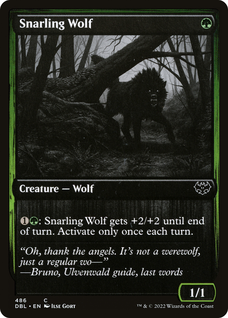 Snarling Wolf (486) [Innistrad: Double Feature] | Silver Goblin