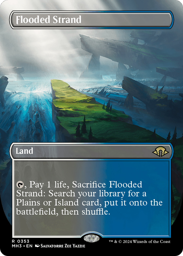 Flooded Strand (Borderless) [Modern Horizons 3] | Silver Goblin