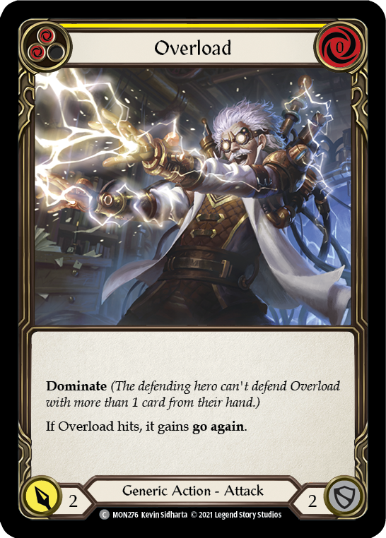 Overload (Yellow) [MON276] (Monarch)  1st Edition Normal | Silver Goblin