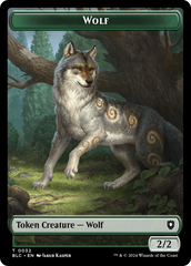 Goat // Wolf (032) Double-Sided Token [Bloomburrow Commander Tokens] | Silver Goblin