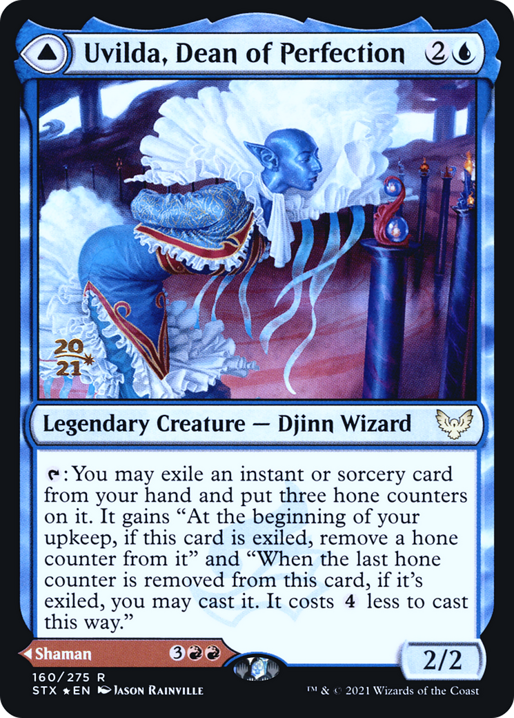 Uvilda, Dean of Perfection // Nassari, Dean of Expression [Strixhaven: School of Mages Prerelease Promos] | Silver Goblin