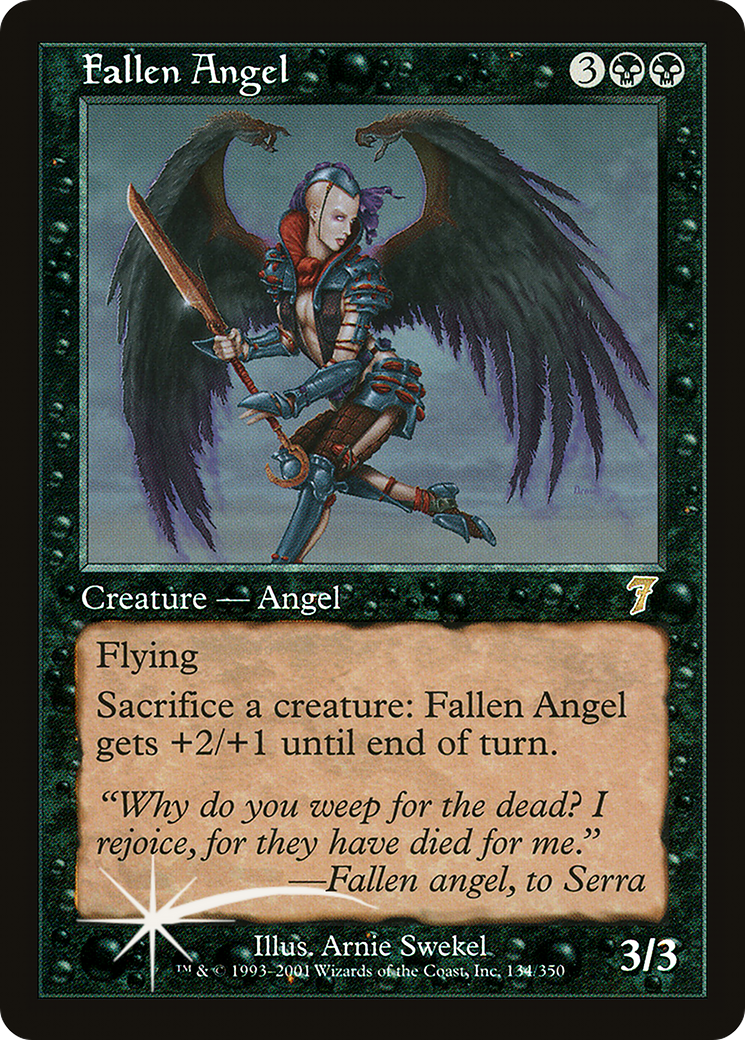 Fallen Angel (134) Foil - Seventh Edition