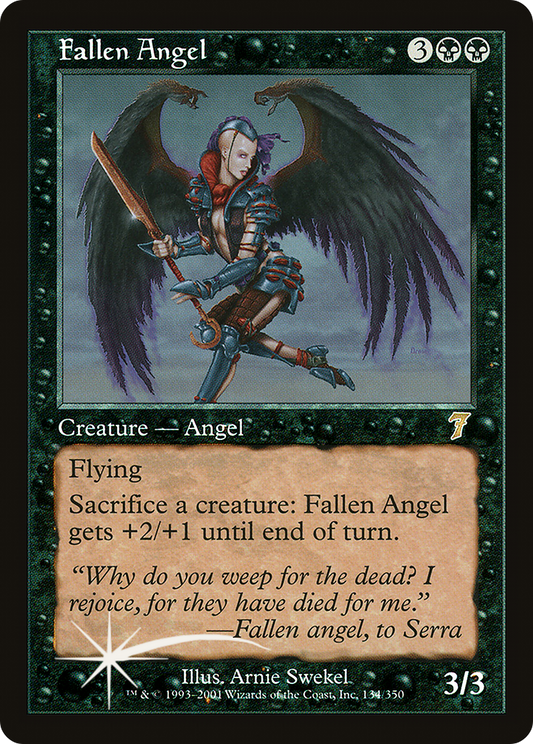 Fallen Angel (134) Foil - Seventh Edition