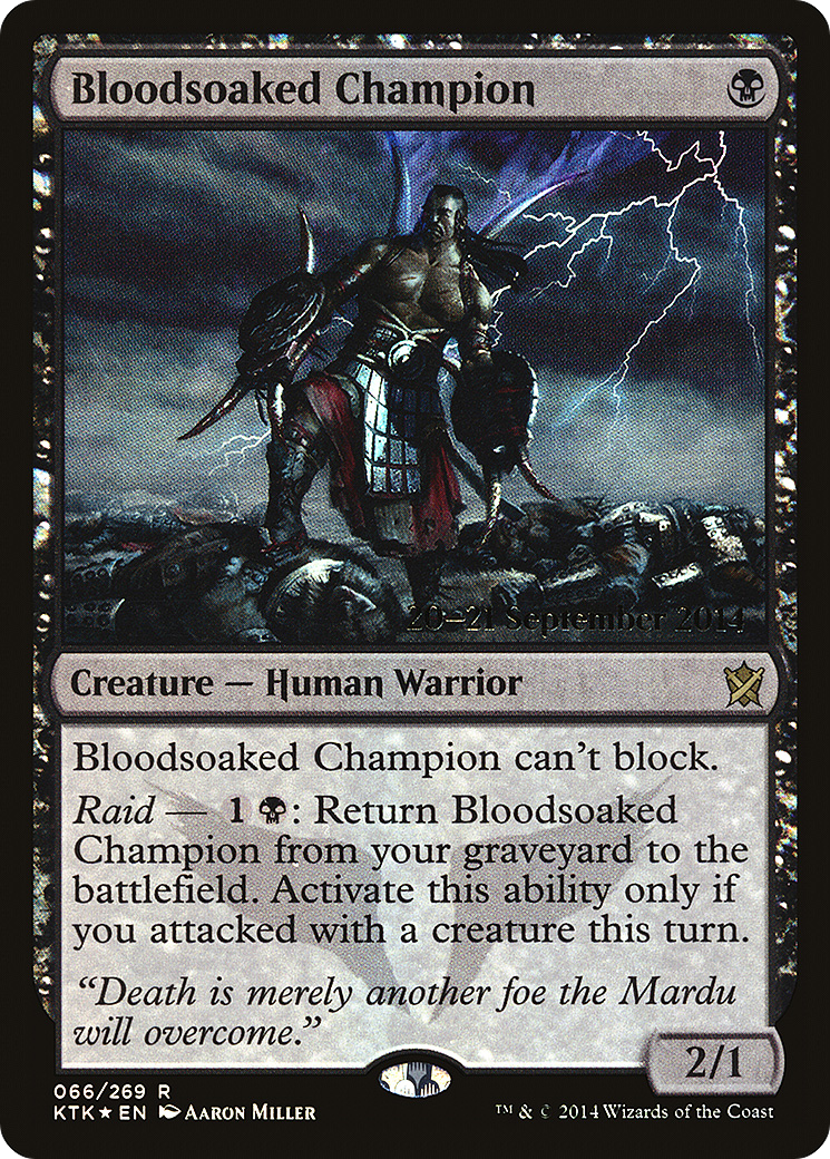 Bloodsoaked Champion [Khans of Tarkir Prerelease Promos] | Silver Goblin