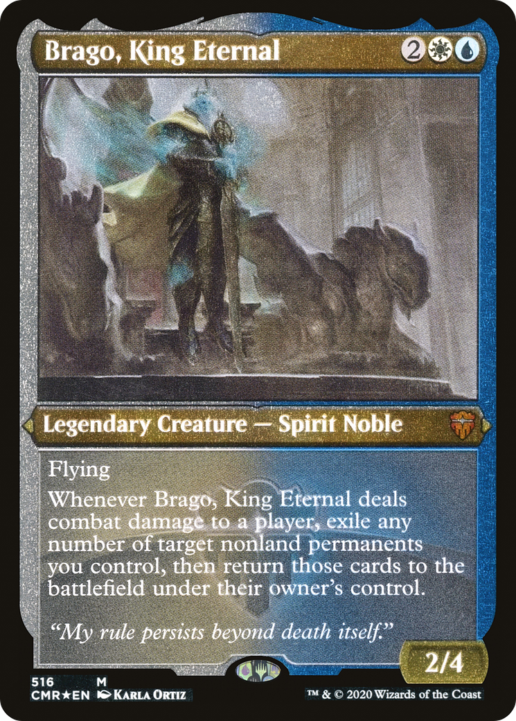 Brago, King Eternal (Etched) [Commander Legends] | Silver Goblin