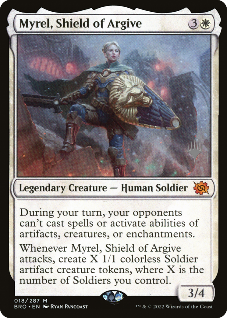 Myrel, Shield of Argive (Promo Pack) [The Brothers' War Promos] | Silver Goblin