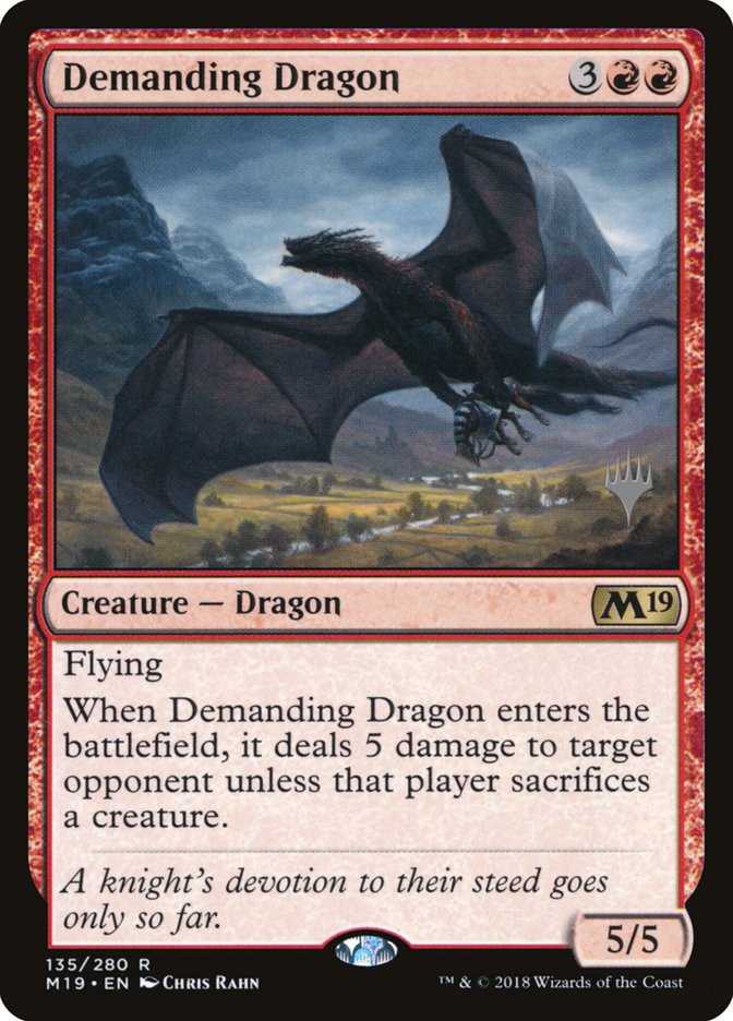 Demanding Dragon (Promo Pack) [Core Set 2019 Promos] | Silver Goblin