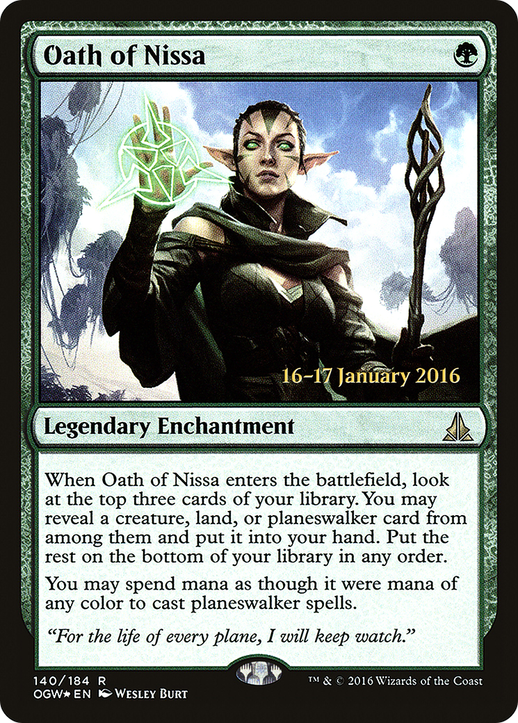 Oath of Nissa [Oath of the Gatewatch Prerelease Promos] | Silver Goblin