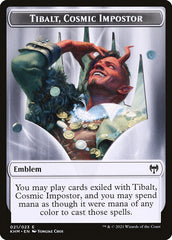 Treasure // Tibalt, Cosmic Impostor Emblem Double-Sided Token [Kaldheim Tokens] | Silver Goblin