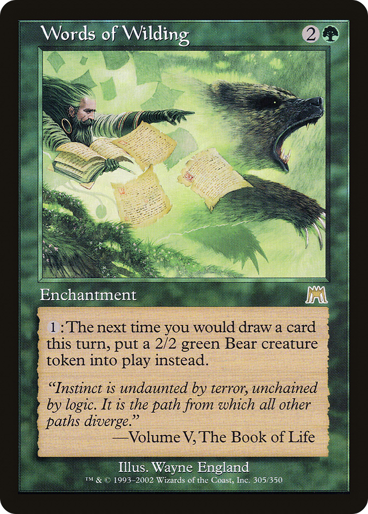 Words of Wilding [Onslaught] Foil