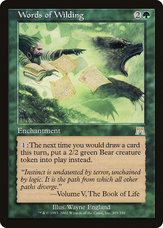 Words of Wilding [Onslaught] Foil