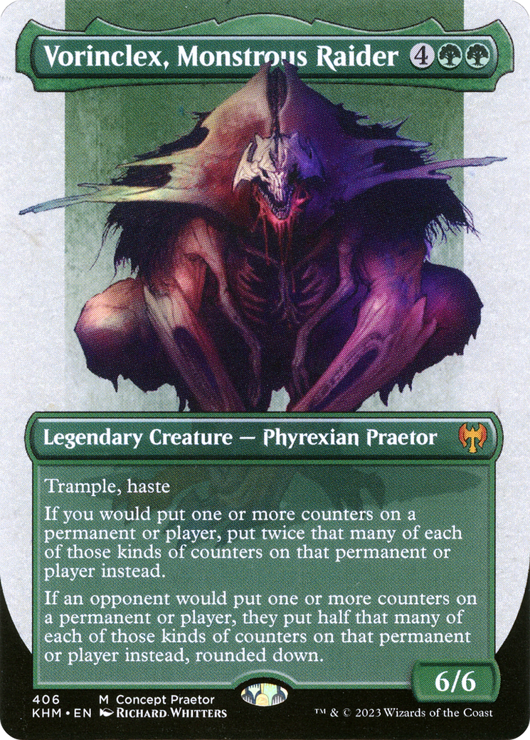 Vorinclex, Monstrous Raider (Borderless Concept Praetors) [Phyrexia: All Will Be One] | Silver Goblin