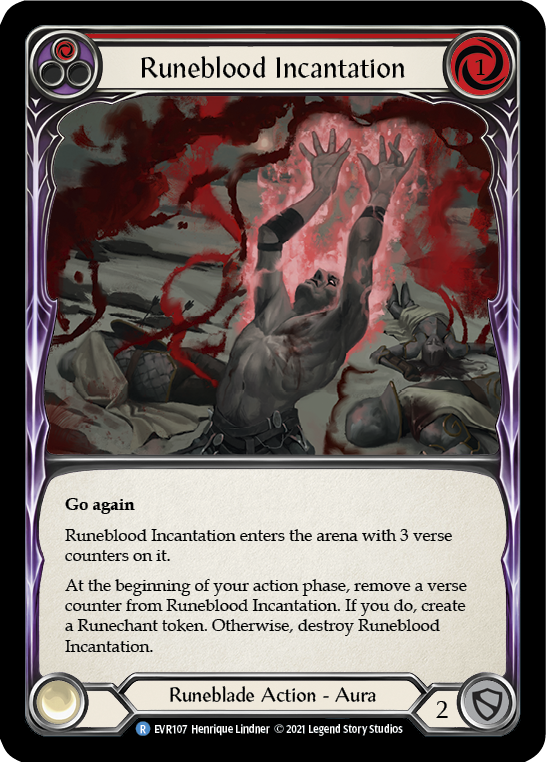 Runeblood Incantation (Red) [EVR107] (Everfest)  1st Edition Rainbow Foil | Silver Goblin