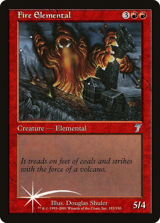 Fire Elemental (183) Foil - Seventh Edition