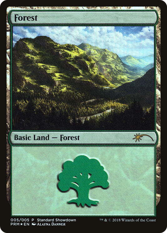Forest (005) (M19) Foil - Standard Showdown Promos