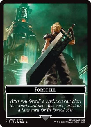 Foretell // Treasure Double-Sided Token (10 // 36) Surge Foil - Commander: FINAL FANTASY