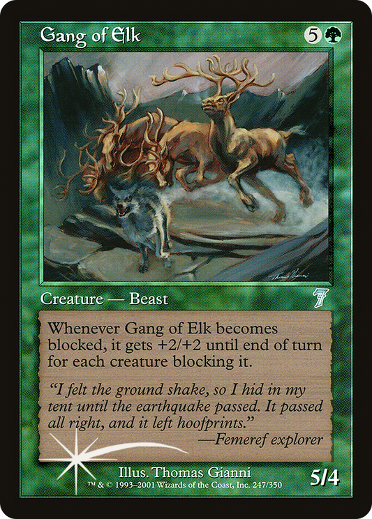 Gang of Elk (247) Foil - Seventh Edition
