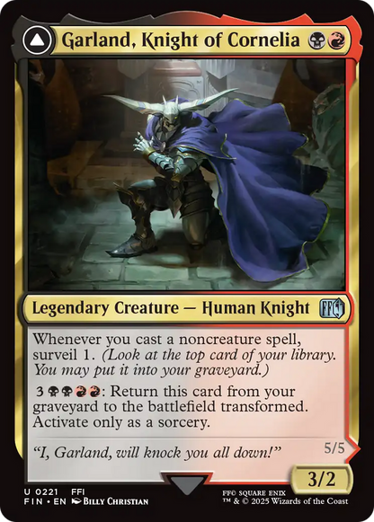 Garland, Knight of Cornelia // Chaos, the Endless (221) Foil - FINAL FANTASY
