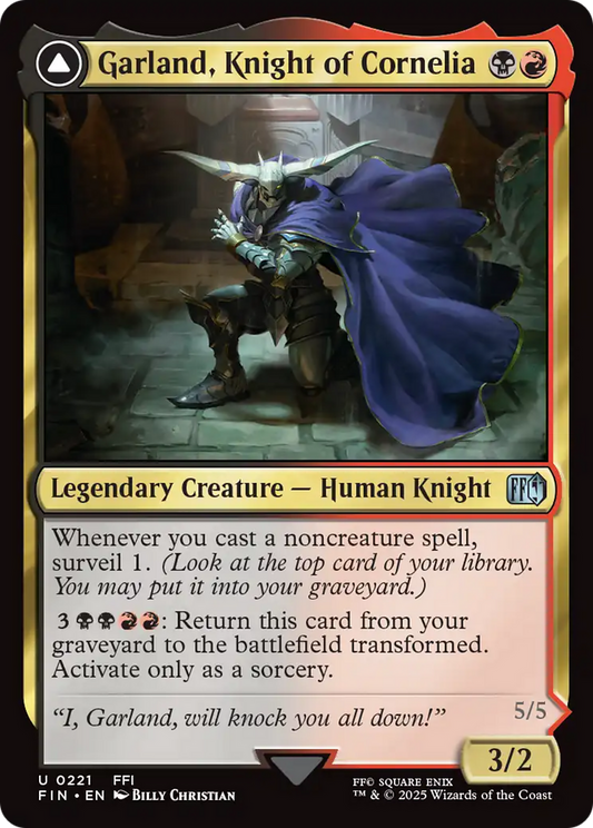 Garland, Knight of Cornelia // Chaos, the Endless (221) Foil - FINAL FANTASY