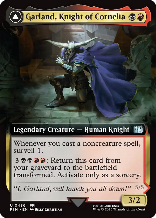 Garland, Knight of Cornelia // Chaos, the Endless (Extended Art) (486) Foil - FINAL FANTASY