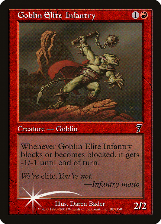 Goblin Elite Infantry (187) Foil - Seventh Edition