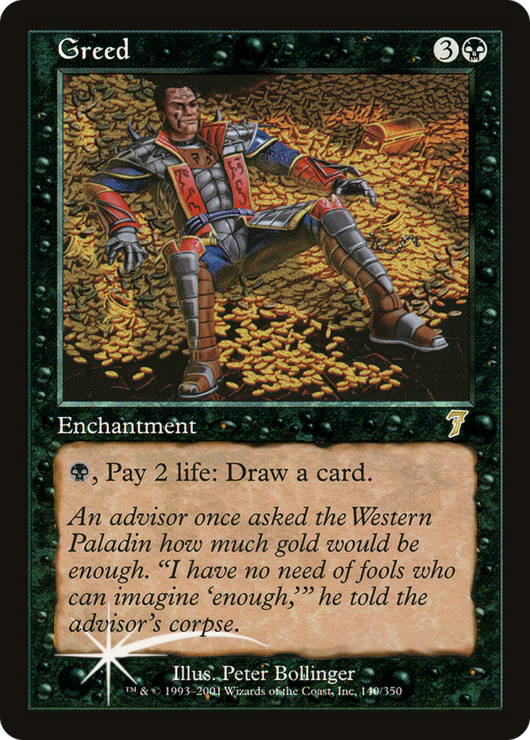 Greed (140) Foil - Seventh Edition