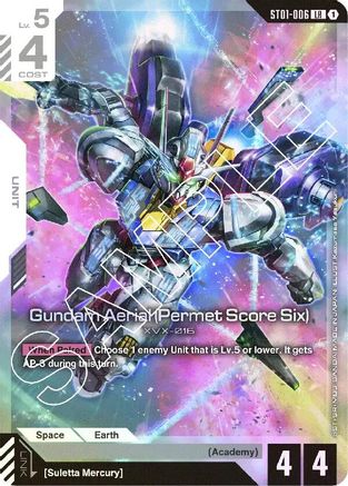 Gundam Aerial (Permet Score Six) (ST01-006) Holofoil - Starter Deck 01: Heroic Beginnings