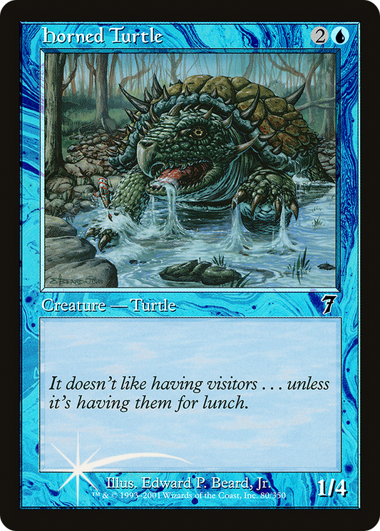 Horned Turtle (080) Foil - Seventh Edition