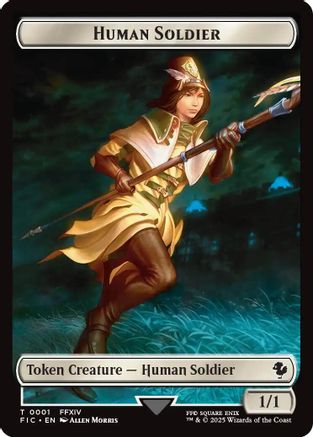 Human Soldier // Hero Double-Sided Token (1 // 8) - Commander: FINAL FANTASY