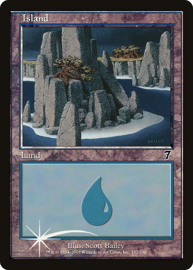 Island (332) Foil - Seventh Edition