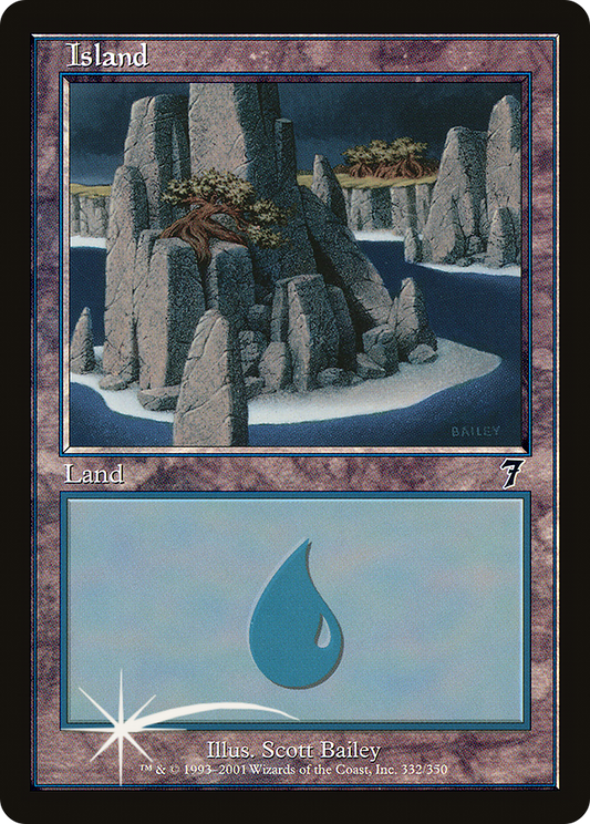 Island (332) Foil - Seventh Edition
