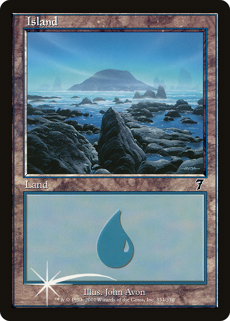 Island (334) Foil - Seventh Edition