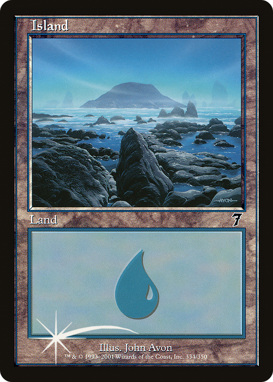 Island (334) Foil - Seventh Edition