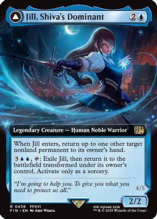 Jill, Shiva's Dominant // Shiva, Warden of Ice (Extended Art) (438) Foil - FINAL FANTASY