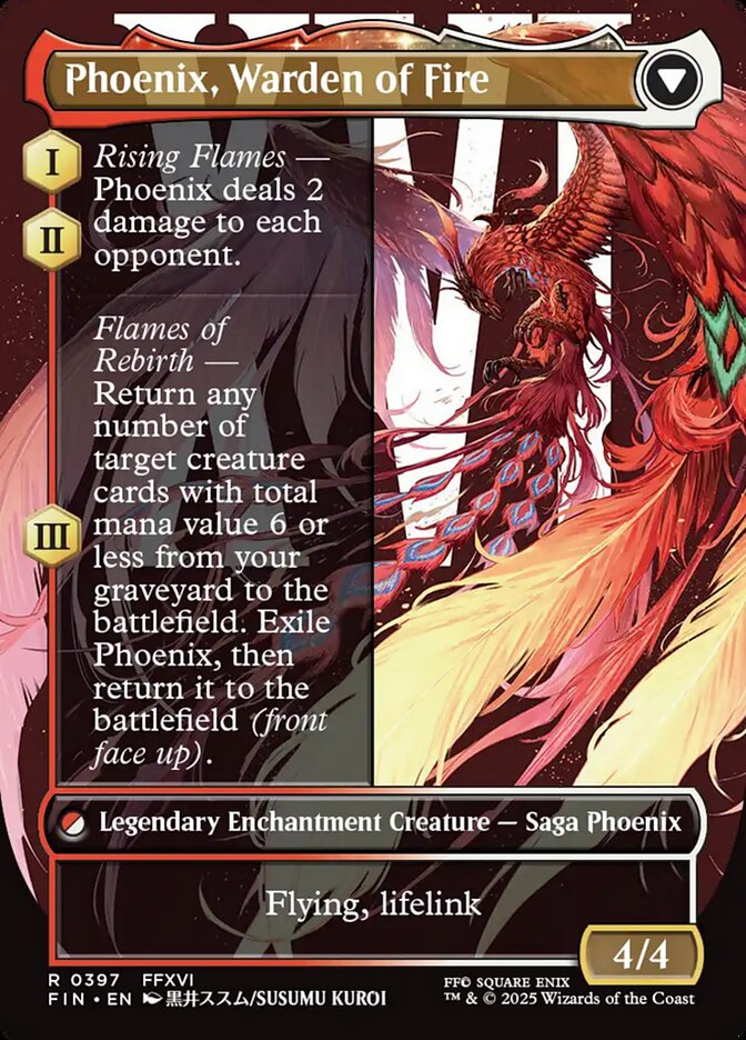 Joshua, Phoenix's Dominant // Phoenix, Warden of Fire (Borderless) (397) Foil - FINAL FANTASY