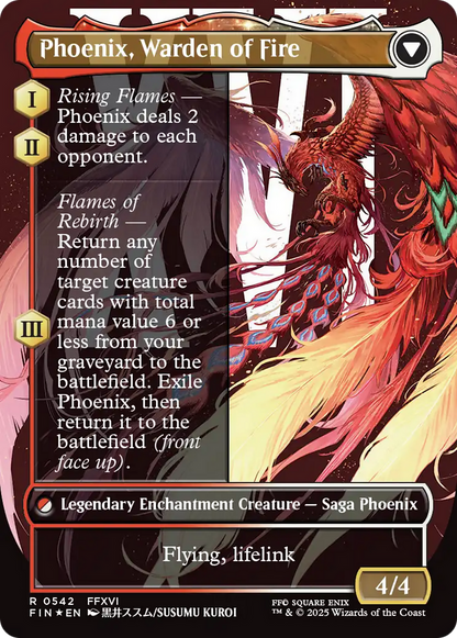 Joshua, Phoenix's Dominant // Phoenix, Warden of Fire (Borderless) (542) Surge Foil - FINAL FANTASY