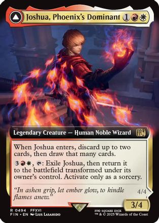 Joshua, Phoenix's Dominant // Phoenix, Warden of Fire (Extended Art) (494) - FINAL FANTASY