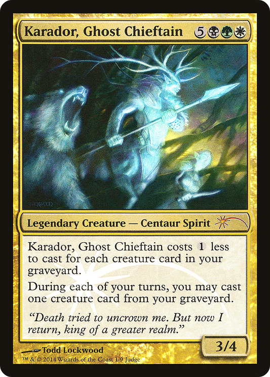 Karador, Ghost Chieftain (001) Foil - Judge Gift Cards 2014